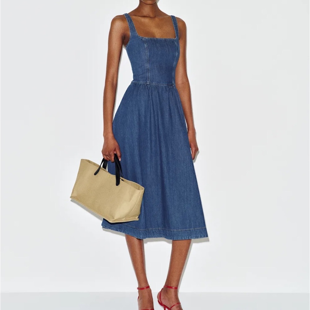 REFORMATION Janu Denim Midi Dress - Picture 2 of 4